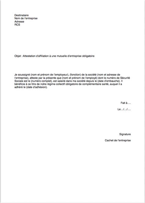Lettre De Résiliation Mutuelle Pour Adhésion Obligatoire Conjoint