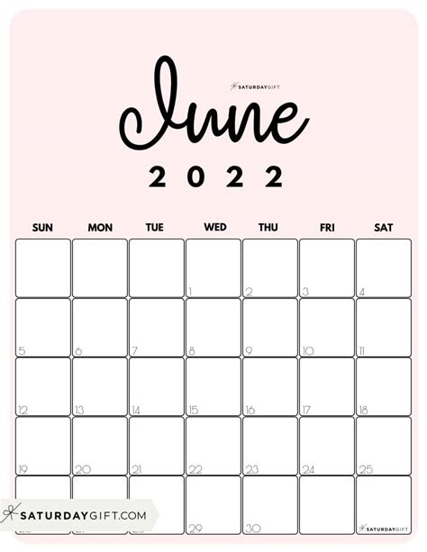 June Calendar Cute And Free Printable June 2022 Calendar Designs