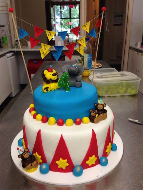 Circus Themed Cake For Girls 4th Birthday Party In Dorset Cake