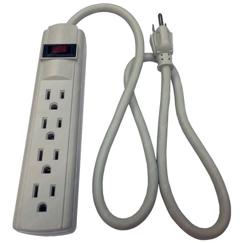 It shows the components of the circuit as simplified shapes, and the talent and signal. 4 Outlet Power Strip with Surge Protection