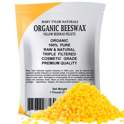 100 Pure And Natural Yellow Beeswax Pellets 16 Oz Cosmetic Grade Bees