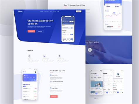 Maybe you would like to learn more about one of these? App Landing Page Template by Tauhid sajib on Dribbble