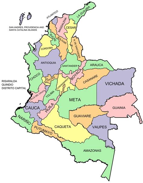 Image Result For Mapa Politico Colombia Ciudades Mapa De Colombia
