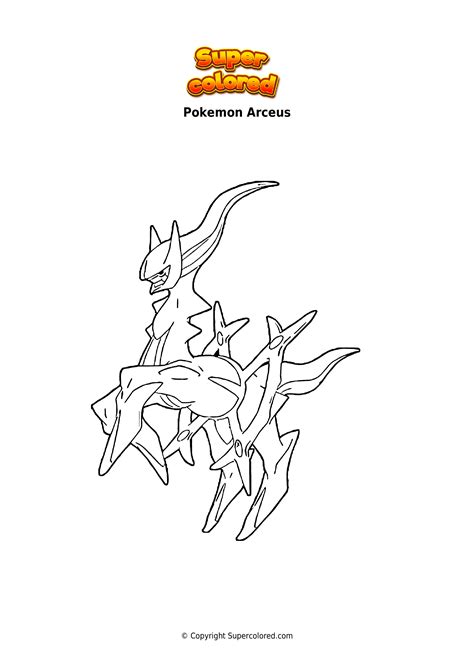 Ausmalbild Pokemon Arceus