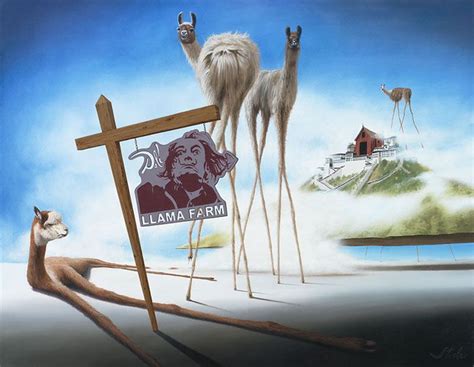 Ben Steele Dali Llama Open Edition Canvas Published By The