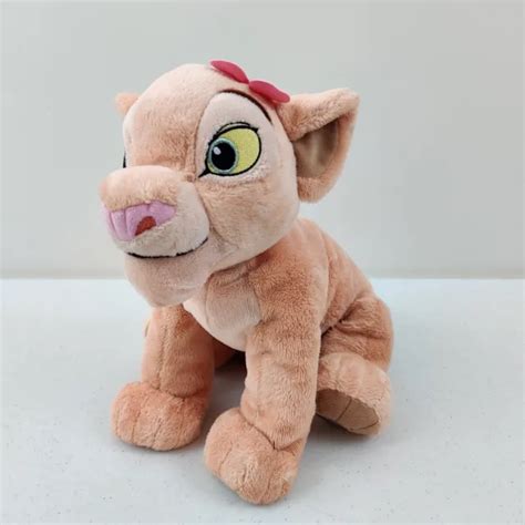 Disney Store Lion King Plush Nala Pink Flower Cub Stuffed Animal Plush