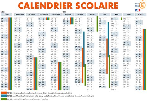 Calendrier Scolaire 2015 Imagexxl