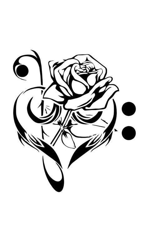 These music notes are killer amongst the butterflies. Note with Rose | Music tattoos, Music heart tattoo, Music ...