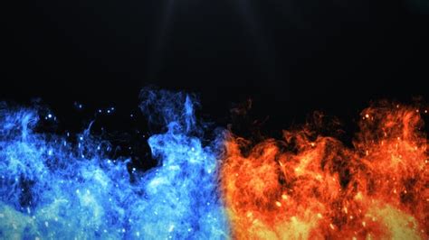 Premium Photo Fire And Ice Concept Design With Spark 3d Illustration