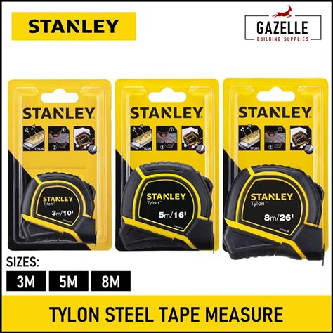 Stanley Tylon Steel Tape Measure Yellow Blade 3m 5m 8m 36 193