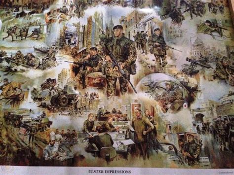British Army Print Ulster Impressions Roll Of Different