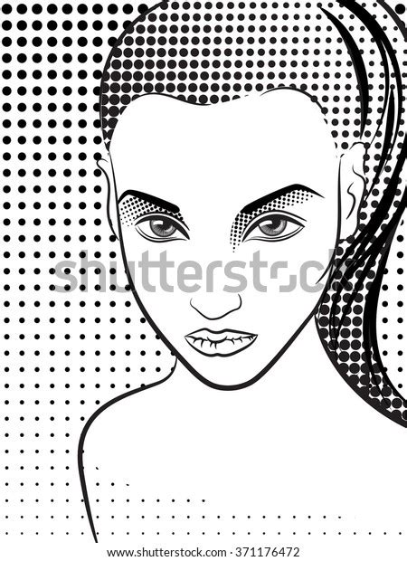 Woman Pop Art Comics Style Vector Stock Vector Royalty Free 371176472 Shutterstock