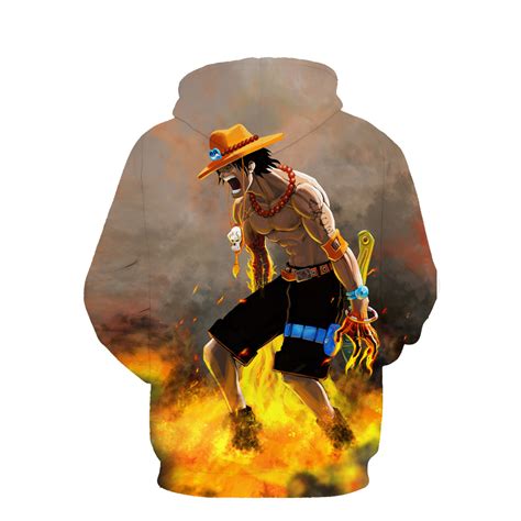 Funny One Piece Angry Powerful D Ace Anime Artwear 3d Hoodie On Storenvy