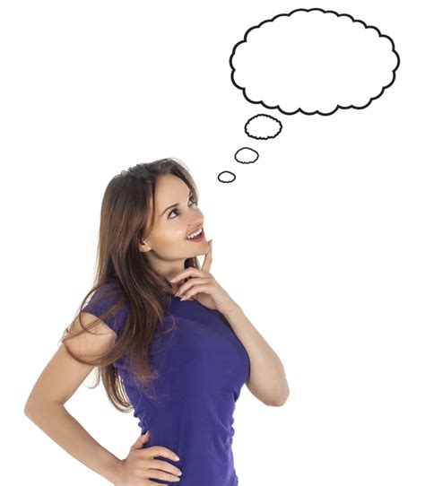 Thinking Woman Transparent Background Png Mart