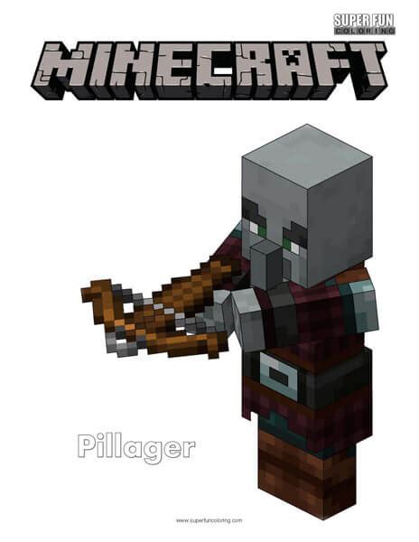 Pillager Minecraft Coloring Super Fun Coloring