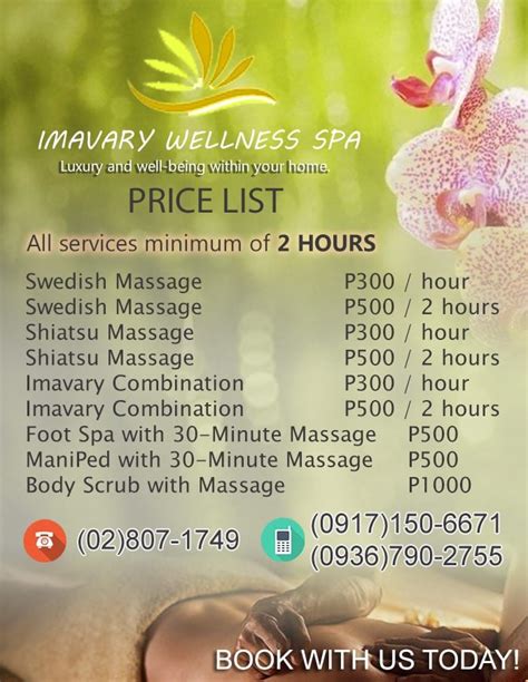 Imavary Wellness Spa Services Home And Hotel Service Massage In Makati