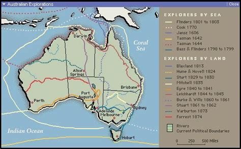 Map Of Australian Explorers Australias Crazy Explorers Pinterest