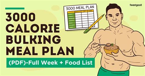 3000 Calorie Bulking Meal Plan Pdf Full Week Food List