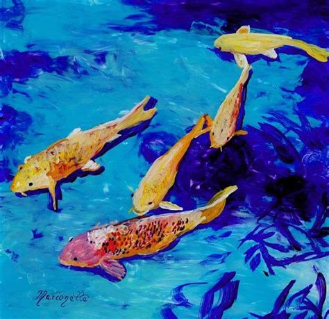 Original Koi Painting Reverse Acrylic Art Swimming Koi Etsy Koi