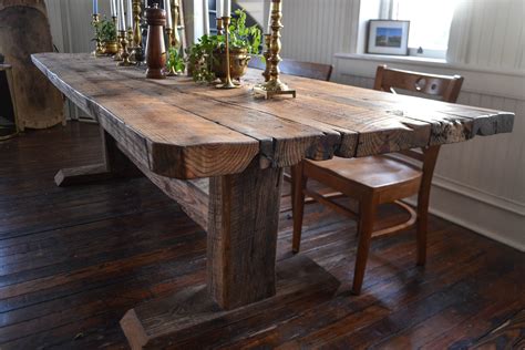 Reclaimed Timber Harvest Table Etsy Rustic Farmhouse Dining Table