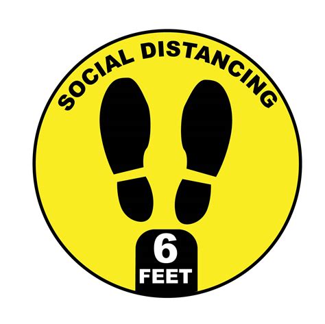 Social Distancing Floor Decals 18 Mixture Signs