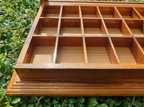 Wooden 30 Compartment Display Box Storage Box Small Organizer Etsy