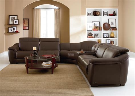 Natuzzi Editions B641 Contemporary Leather Reclining Sectional Sofa