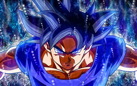 Download Wallpapers Ultra Instinct Goku 4k Blue Fire Dbs Characters