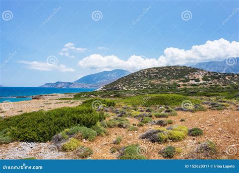 Natural Landscape On The Island Of Crete Greece Stock Image Image Of