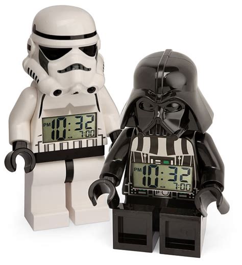 Lego Minifig Alarm Clock Do Star Wars Stormtrooper E Darth Vader