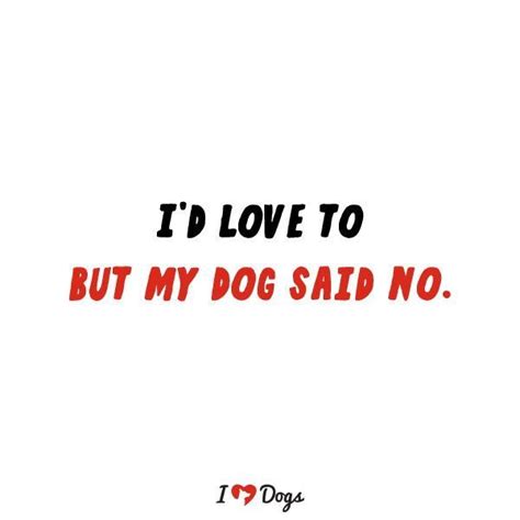 Id Love To But My Dog Said No Dog Meme Dog Inspirational Dog