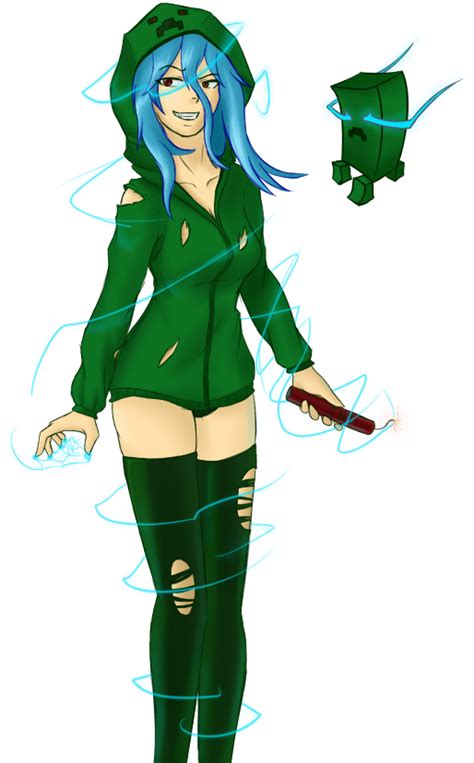 Super Charged Creeper Girl By Warlock0103 On Deviantart
