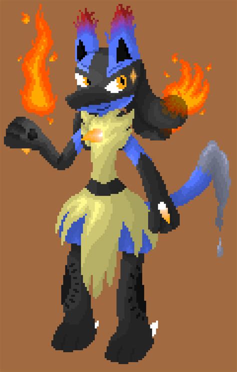 The Story Begins Steel Flame Lucario Kind Of Big Redesign By Poison