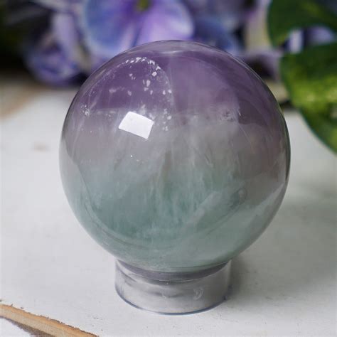 Lavender Yttrium Fluorite Sphere With Stand