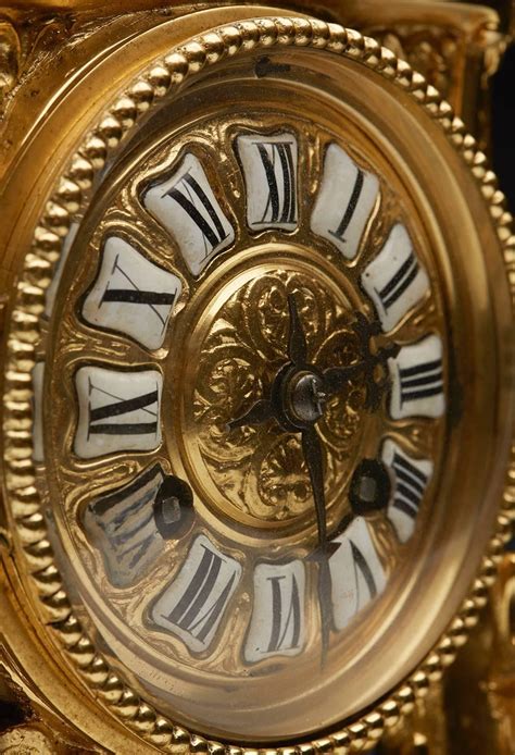 Find the perfect white and gold clock stock photo. Antique French Gold Ormolu Mantel Clock, 19th Century at ...