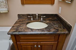 There's no doubt that granite bathroom countertops add a great deal to a bathroom. Granite Bathroom Vanities and Tub Surrounds - Eclectic ...
