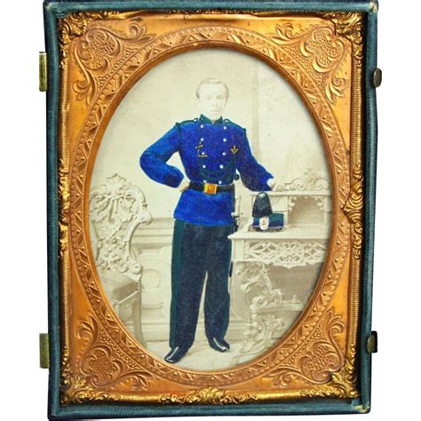 Civil War Union Soldier Carte De Visite Hand Colored From Barkusfarm