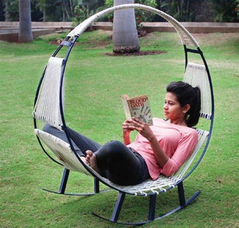 this hammock rocking chair hybrid is the epitome of relaxation rocking chair hammock chair