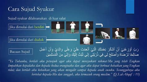 Pertama, kamu harus suci dari hadas besar dan kecil, dan juga dari najis. Tata Cara Sujud Sahwi, Tilawah dan Syukur - YouTube