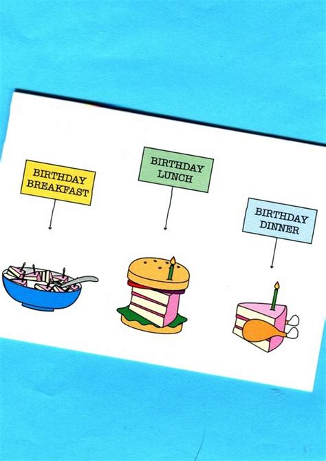 Birthday Meals Food Birthday Card | Birthday cards, Birthday lunch, Birthday food