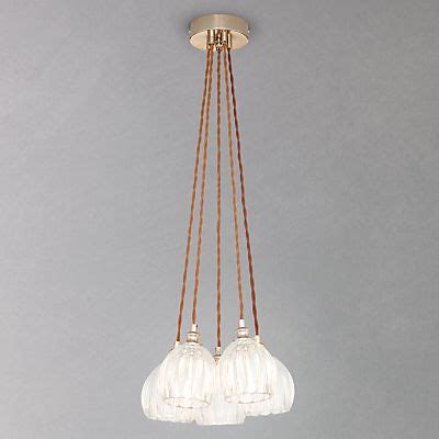 Ari vintage pendant ceiling light in brass & ribbed glass. Buy John Lewis Etta Ribbed Glass Dangle Ceiling Light ...