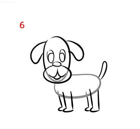 Easy Dog Drawing How To Draw A Dog Step By Step