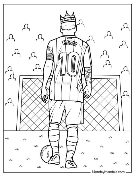 Lionel Messi Coloring Pages Free Pdf Printables Football Coloring
