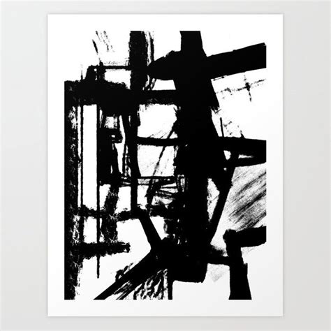 Abstract Black And White Expressionism Artwork Canvas Print