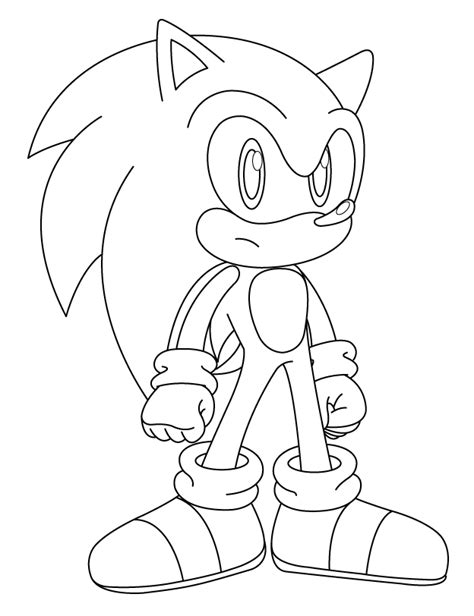 Dark Sonic Coloring Pages Coloring Home