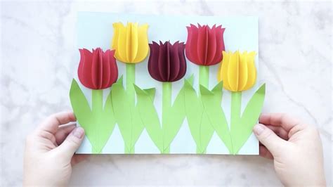 Gorgeous 3d Paper Tulip Flower Craft Flower Crafts