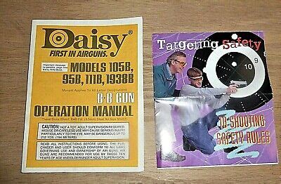 Vintage Daisy Bb Gun Instruction Operation Manual Targeting Safety