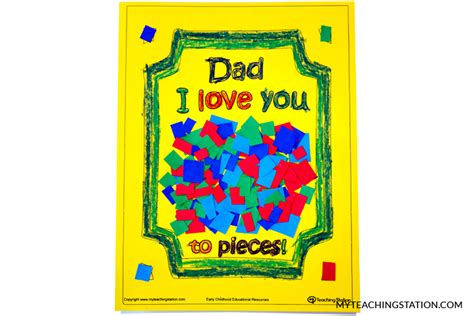 Dad I Love You To Pieces Kids Craft