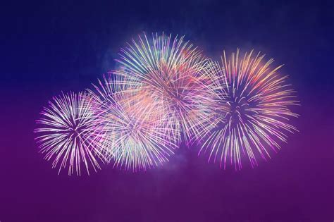 Fireworks On The Dark Blue Sky Background Stock Image Image Of Burst