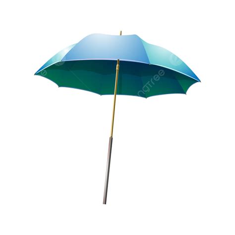 Gambar Payung Biru Terisolasi Hujan Payung Latar Belakang Png Dan